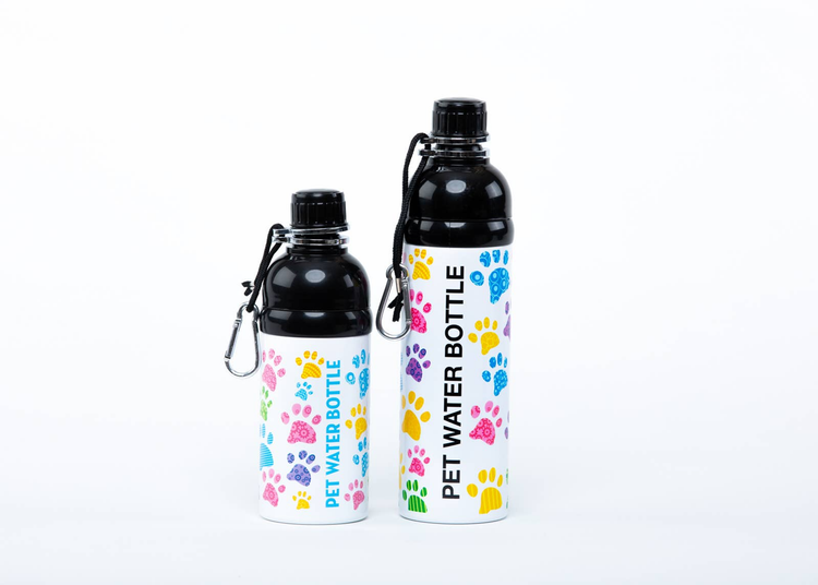 Good Life Gear Pet Water Bottle Set - Colorful Paws