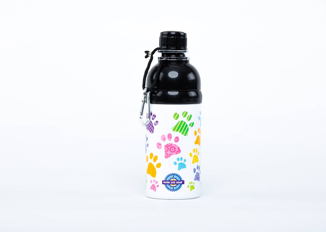 Good Life Gear Pet Water Bottle Set - Colorful Paws