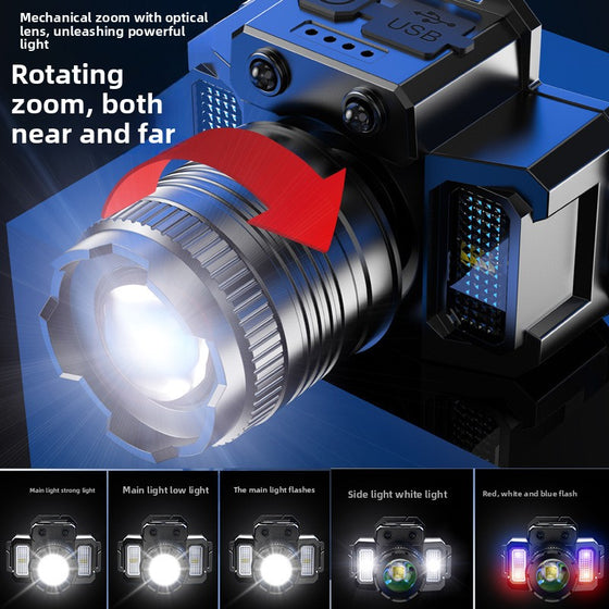Rechargeable LED Headlamp with Motion Sensor Outdoor Lighting & Tools product image 1