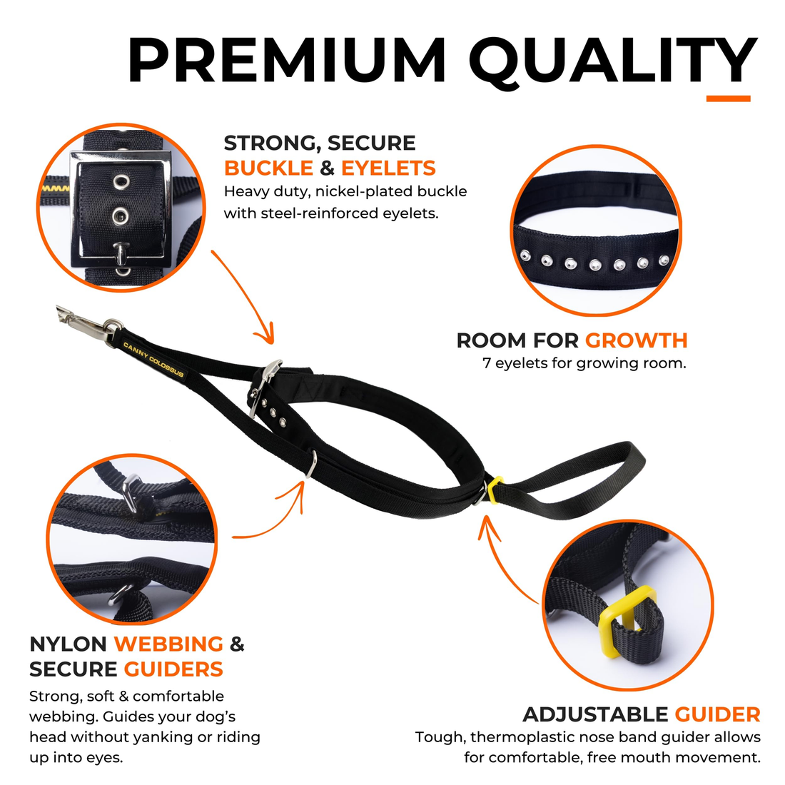 Canny Colossus No-Pull Dog Head Collar for Large Breeds