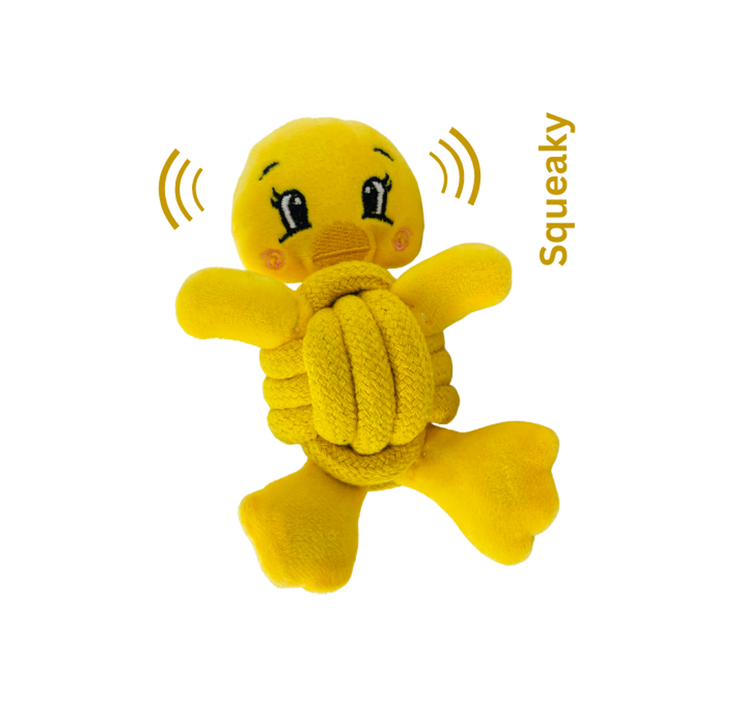 Eco Yellow Duck Handmade Dog Chew Toy