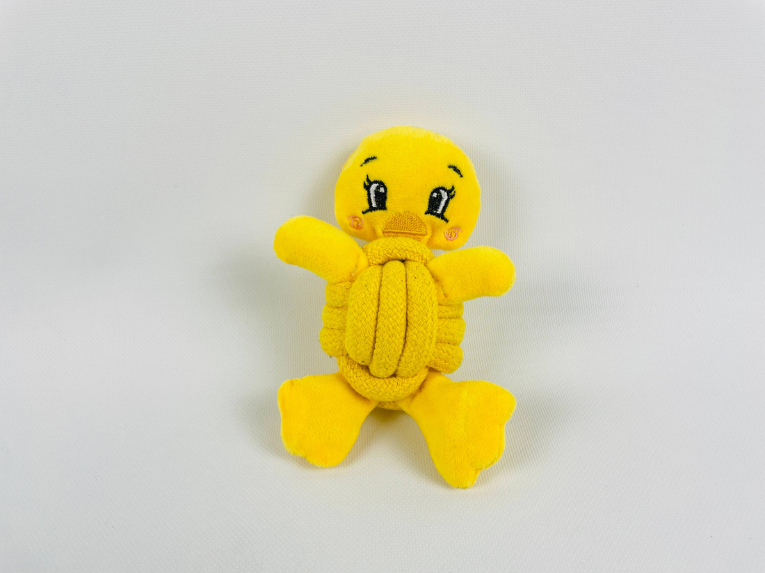 Eco Yellow Duck Handmade Dog Chew Toy