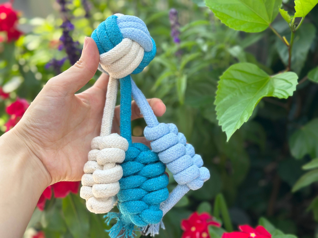 Handmade Eco-Friendly Dog Rope Chew Toys, 4-Piece Set