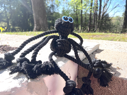 Black Rope Spider Dog Toy