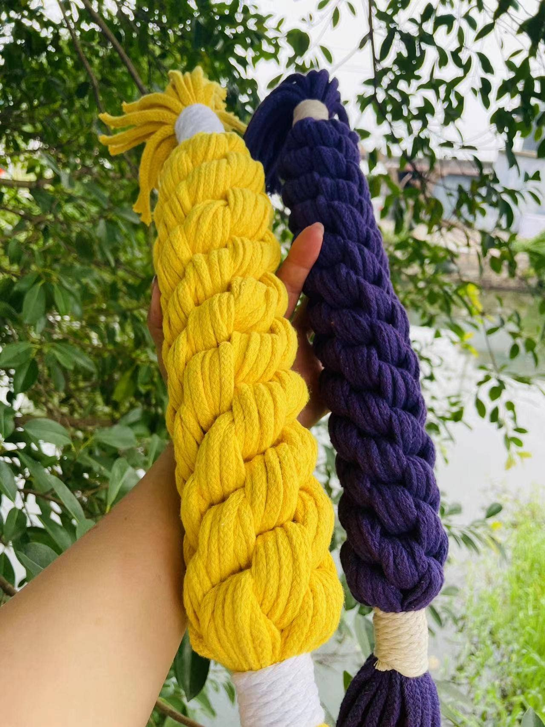 Handmade Jumbo Macrame Rope Candy Toy for Big Dogs