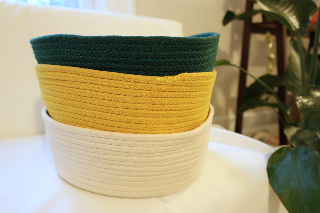 Handmade Sustainable Round Cotton Rope Basket