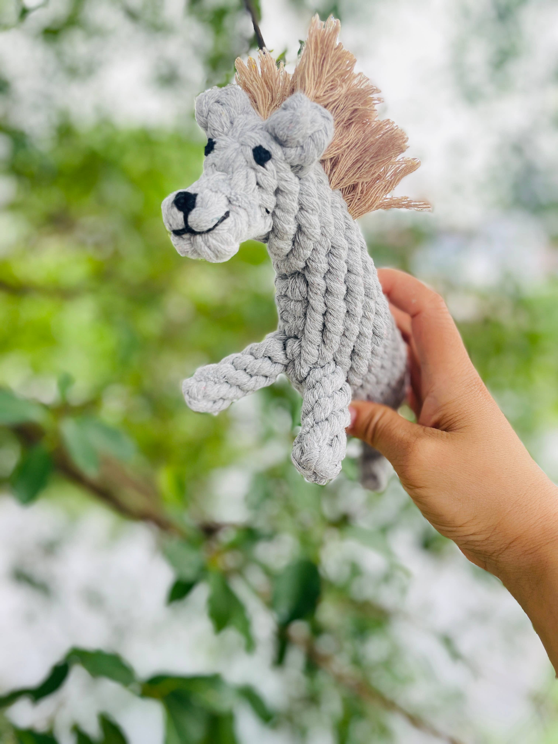 Handmade Sustainable Horse Dog Rope Chew Toy