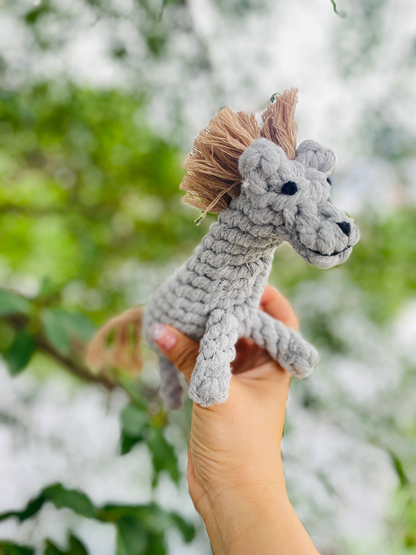 Handmade Sustainable Horse Dog Rope Chew Toy