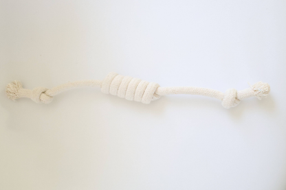Handmade Sustainable Natural White Rope Dog Toy Set, 4-Piece