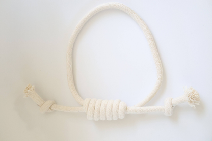 Handmade Sustainable Natural White Rope Dog Toy Set, 4-Piece