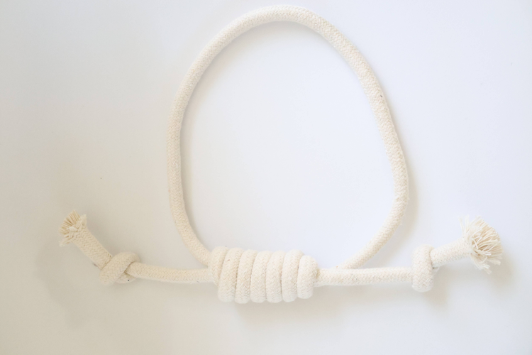 Handmade Sustainable Natural White Rope Dog Toy Set, 4-Piece