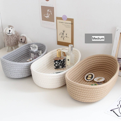 Handmade Sustainable Rope Basket Organizer