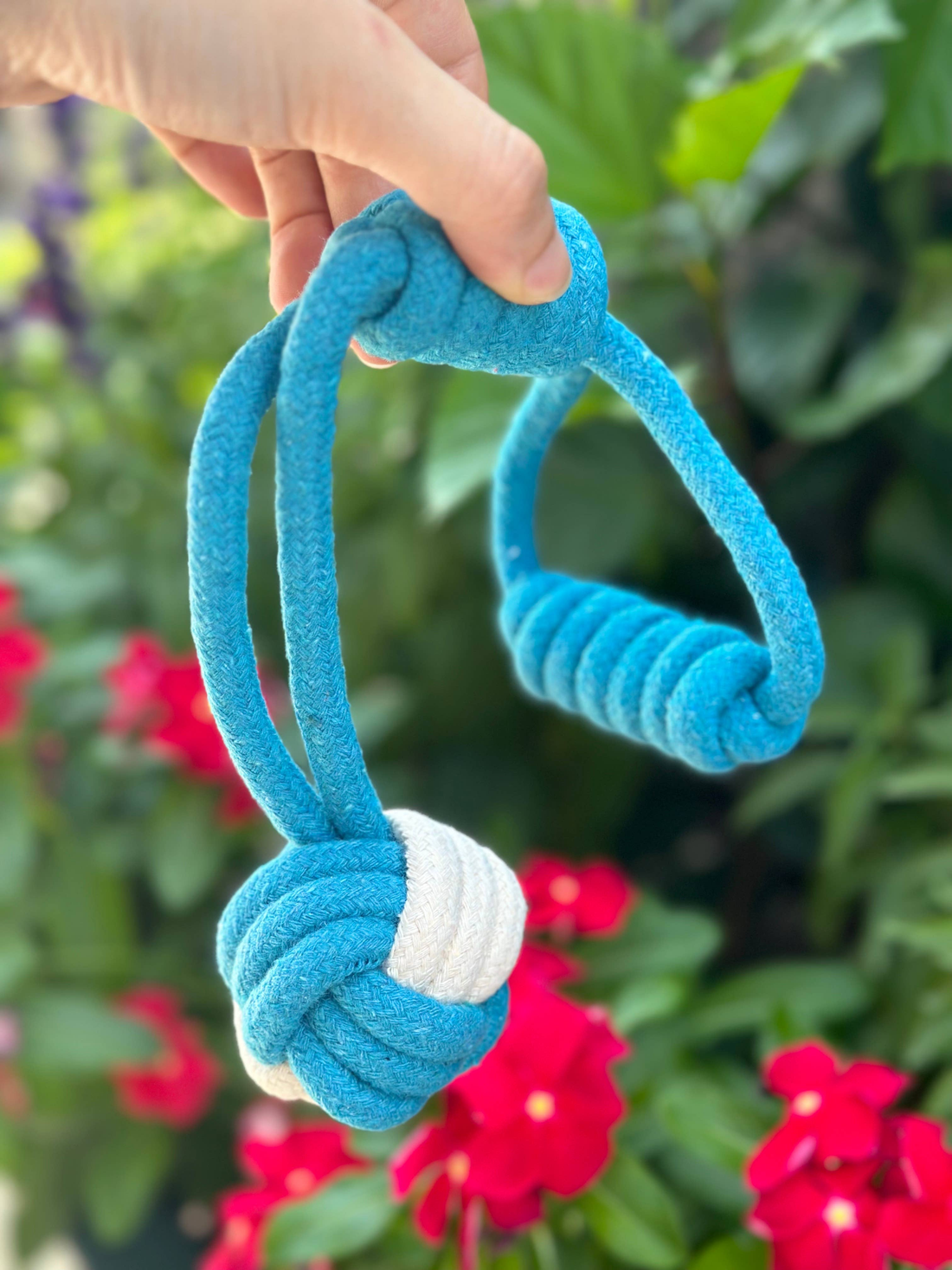 Handmade Sustainable Rope Dog Chew Toys, 4-Piece Set