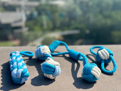 Handmade Sustainable Rope Dog Chew Toys, 4-Piece Set