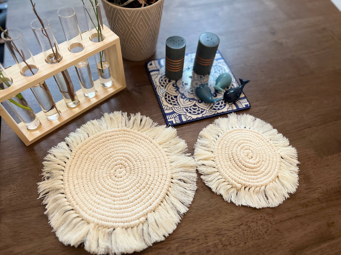 Handmade Sustainable White Eco-Friendly Placemats