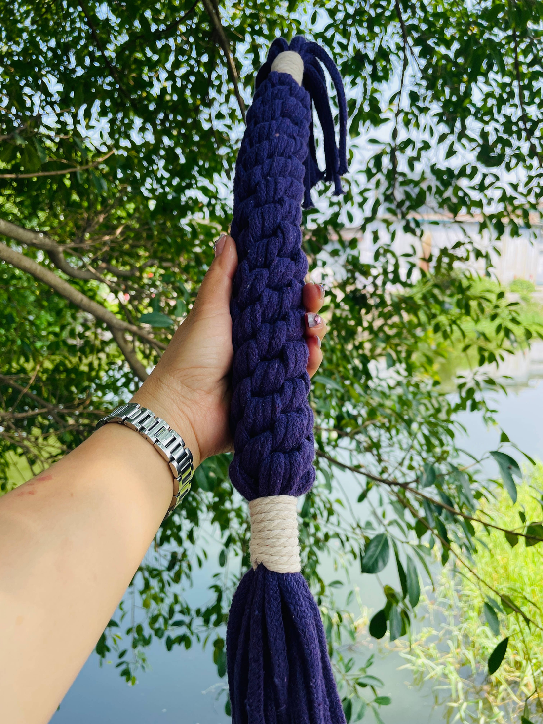Large Handmade Macrame Candy Rope for Big Dogs