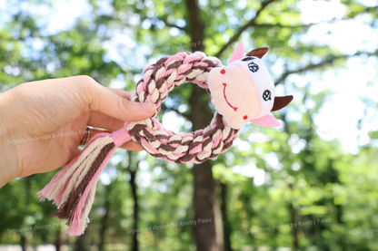 Eco Cow Macrame Rope Dog Tug Toy