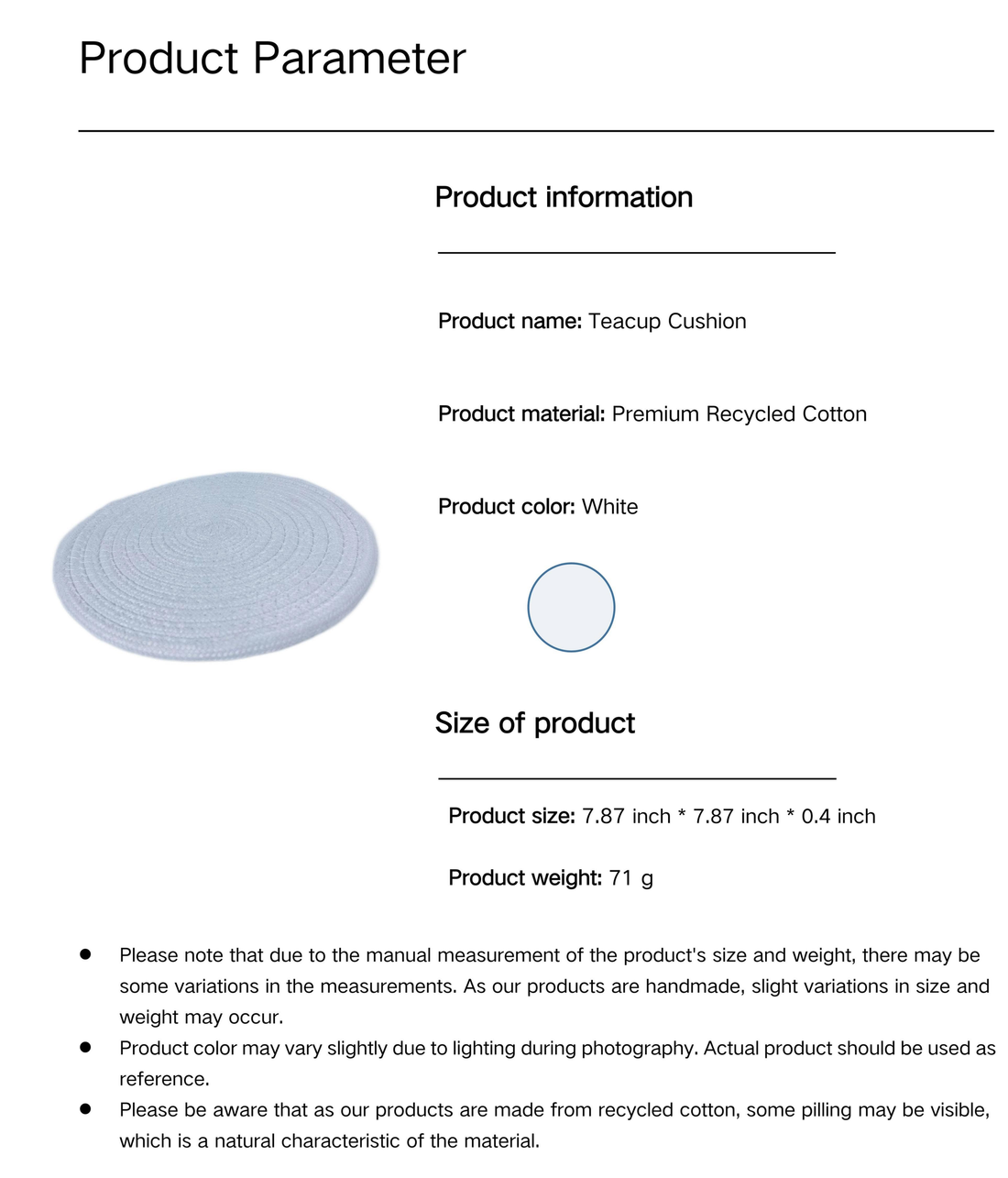 Eco-Friendly Cotton Rope Placemat