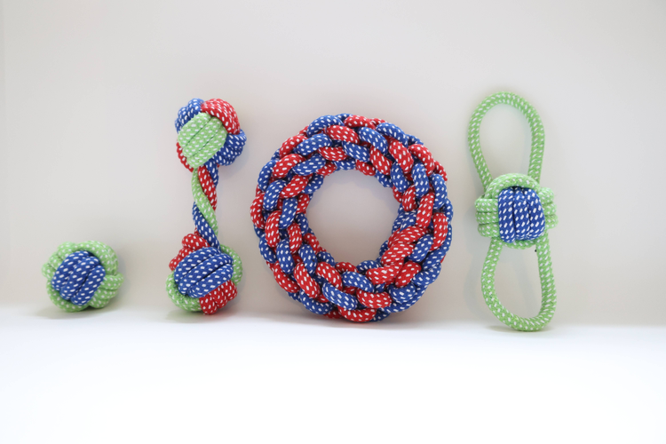 Eco-Friendly Dog Rope Toys, 4-Set