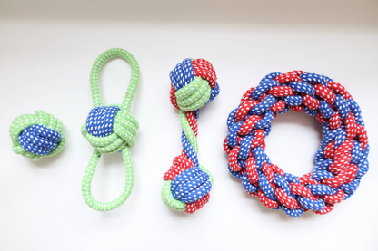 Eco-Friendly Dog Rope Toys, 4-Set