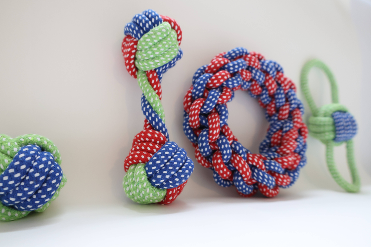 Eco-Friendly Dog Rope Toys, 4-Set