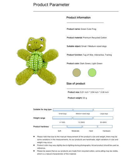 Eco Frog Handmade Dog Rope Chew Toy