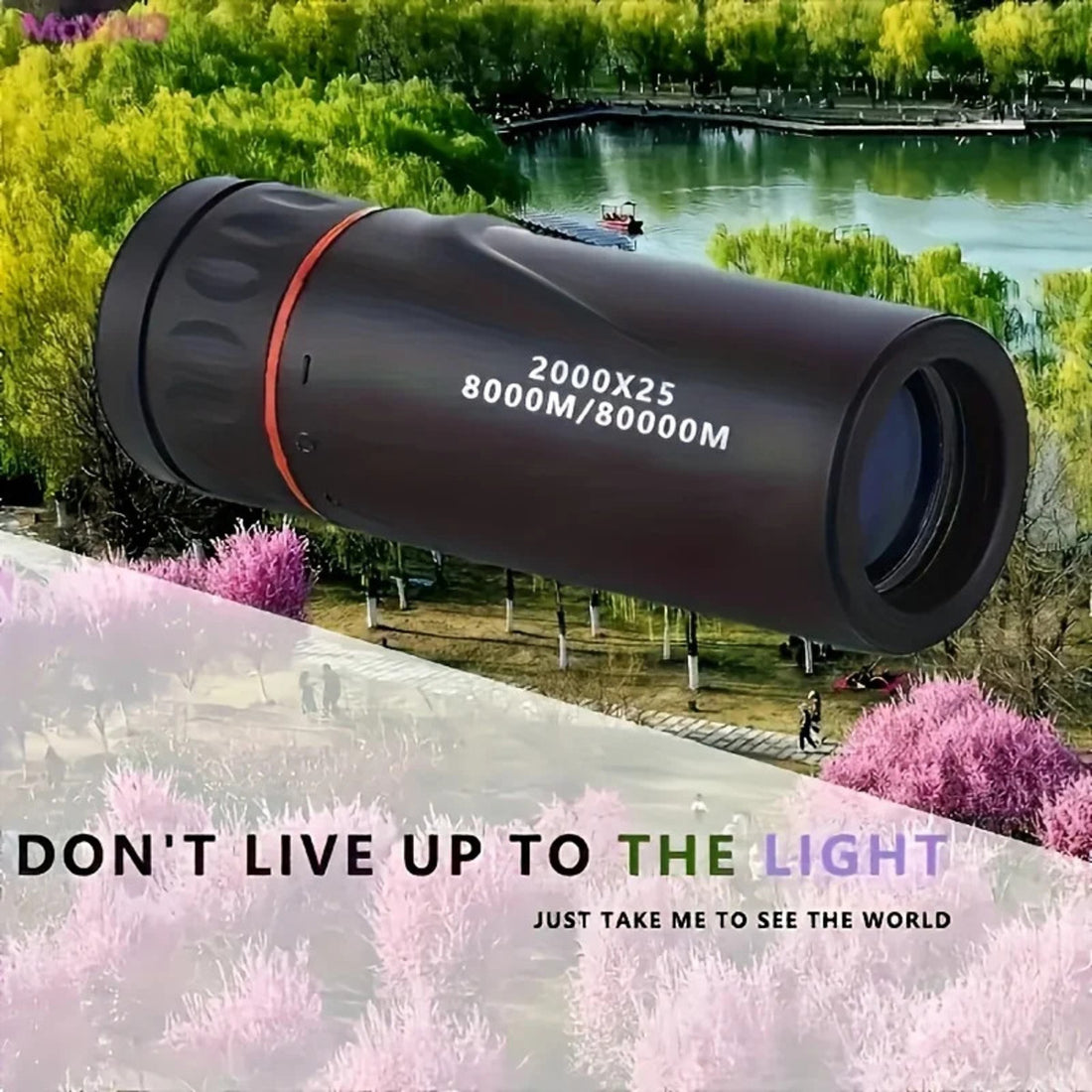 Monocular telescope compact size in hand