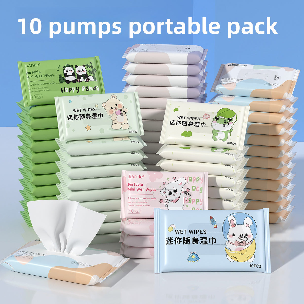 Mini Wet Wipes Portable Pack