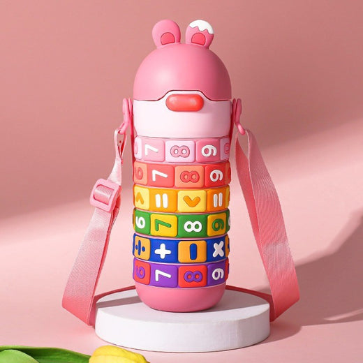Portable straw water bottle