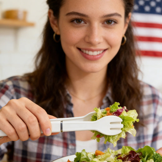 Salad tongs serving buffet tray