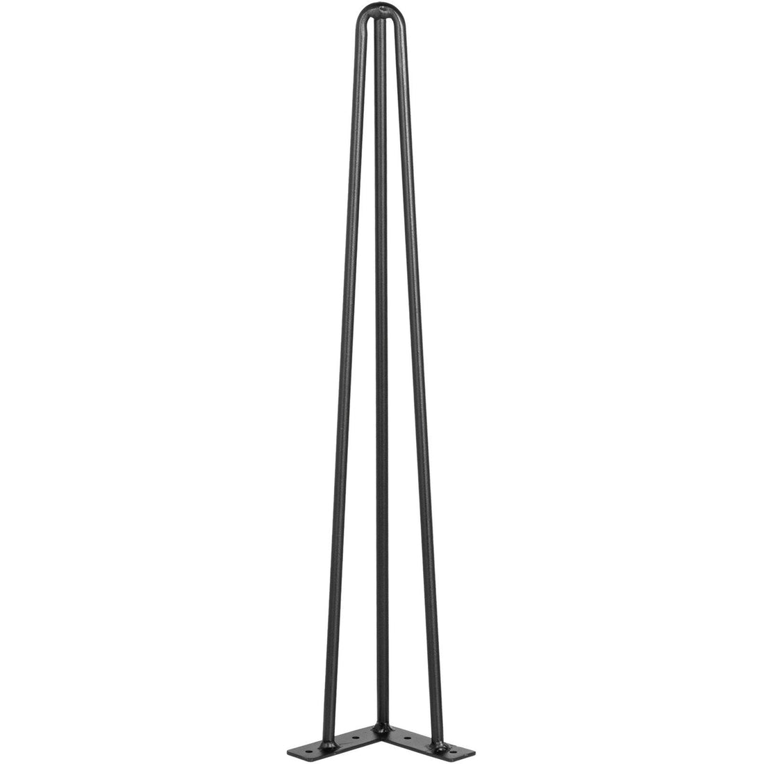 24 inch hairpin table legs installed under a desk