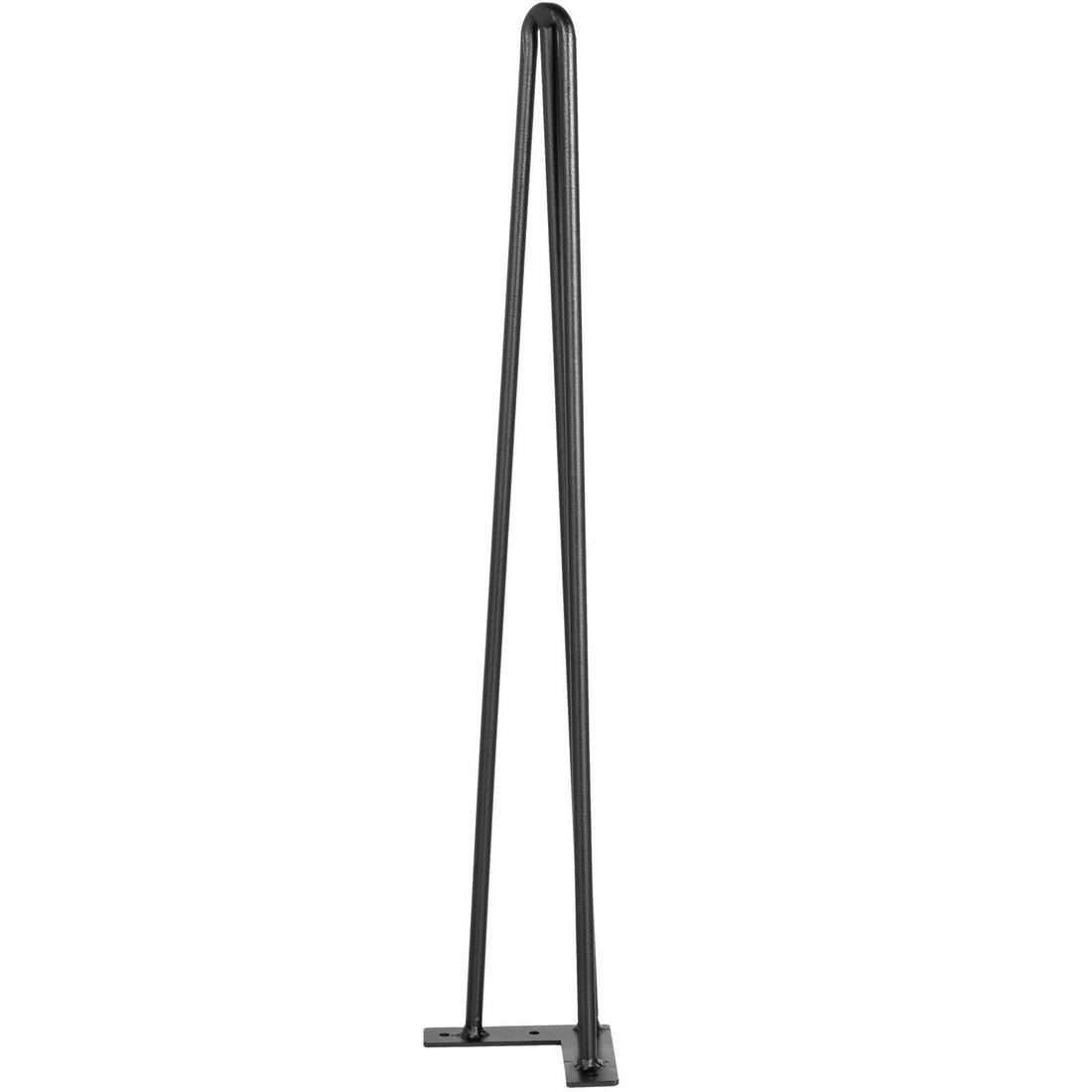 24 inch hairpin table legs three-rod design close-up