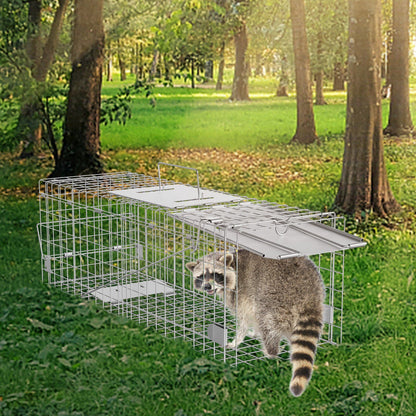 24 inch live animal cage trap main view