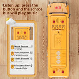 Children Inertial School Bus Toy with Sound and Light