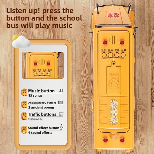 Children Inertial School Bus Toy with Sound and Light product image 3