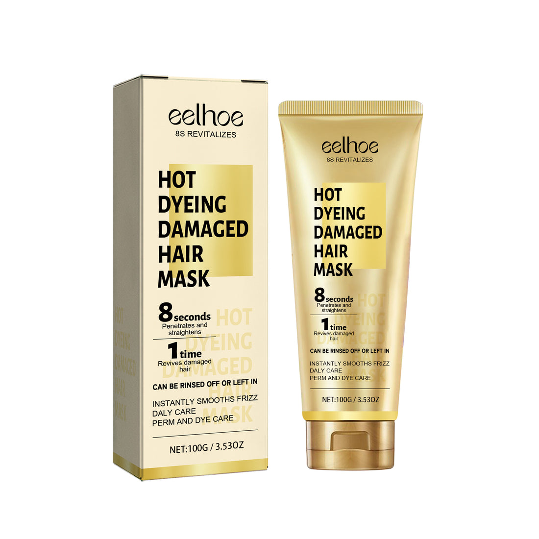 Hair softening cream tube packaging front view