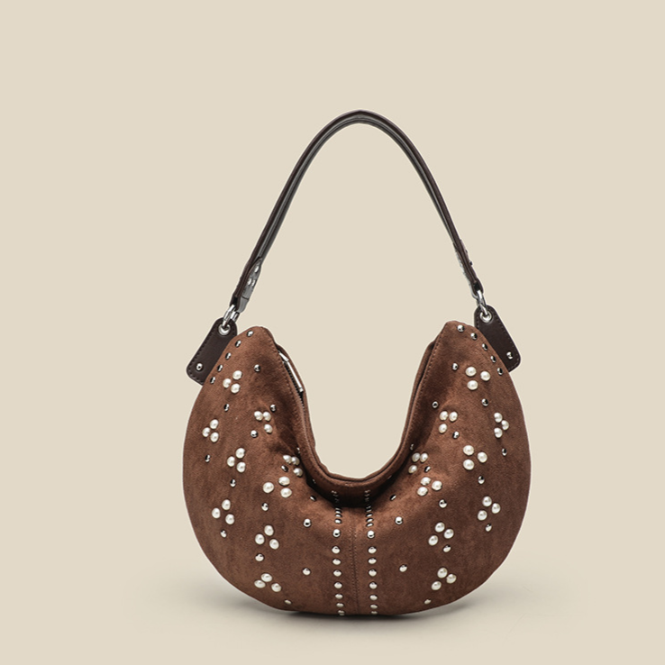 Deerskin Crescent underarm one-shoulder tote bag