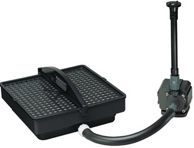 Pondmaster PMK1250 Pond Pump and Filter Kit with Fountain Heads (250 GPH)