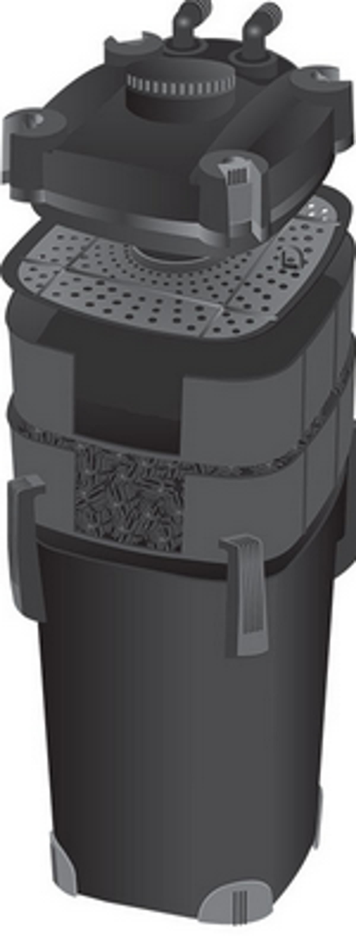Pondmaster CPF250 Pressurized Pond Filter with Bio Media and Foam Pad