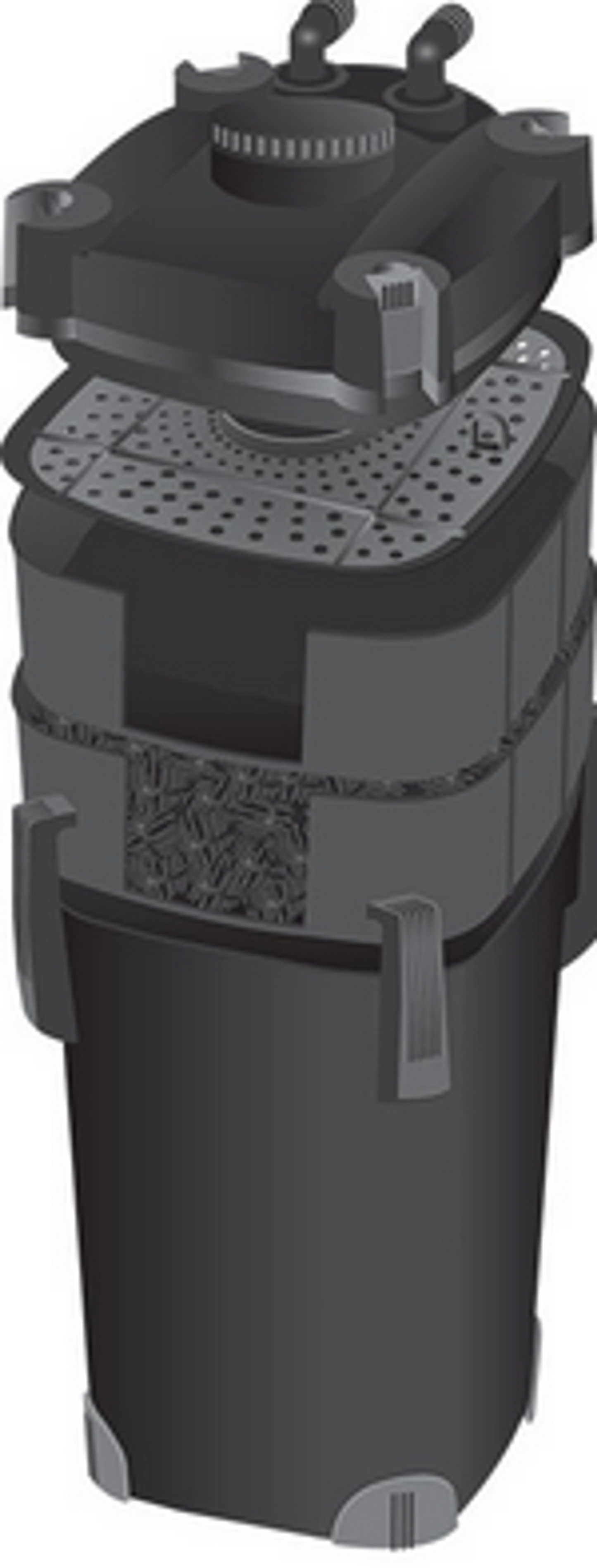 Pondmaster CPF250 Pressurized Pond Filter with Bio Media and Foam Pad