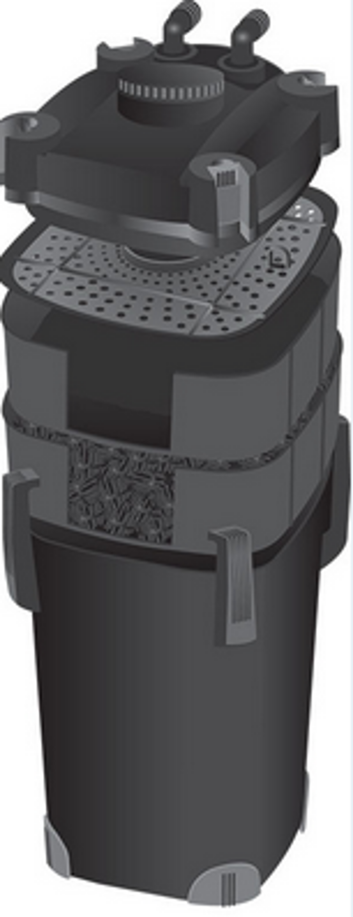 Pondmaster CPF250U Pressurized Pond Filter with UV, Bio Media and Foam Pad