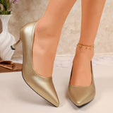 Women Sequined Pointed Toe Thin High Heels for Evening Party