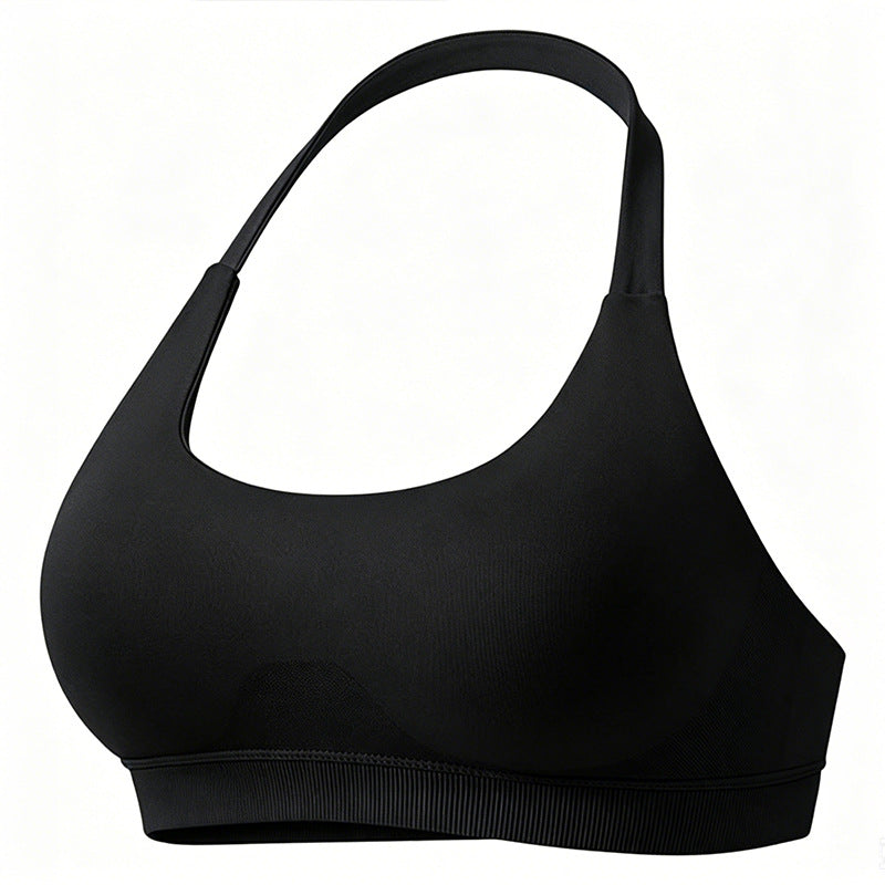 Women Halter Neck High Impact Sports Bra Breathable Shockproof Yoga Fitness Top