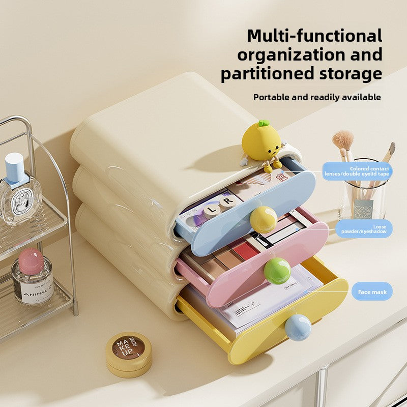 Drawer-type cosmetic storage box