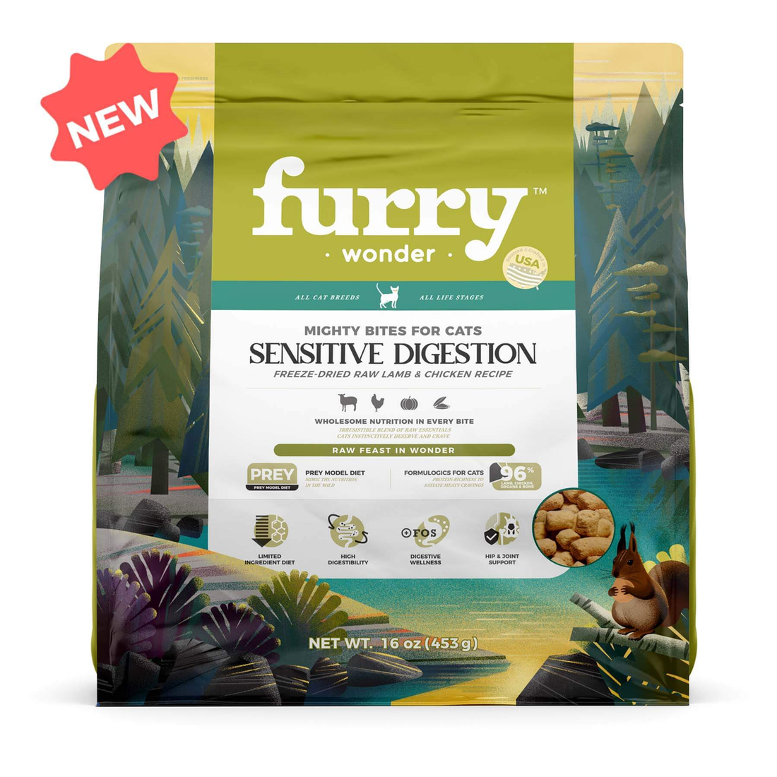 Pet Wonder Sensitive Digestion Freeze-Dried Lamb & Chicken Cat Food