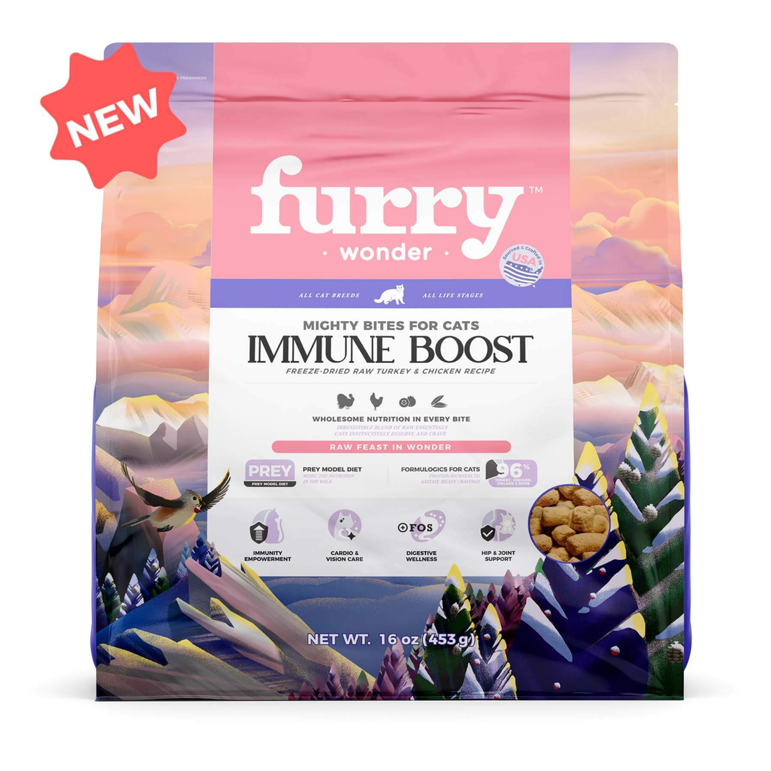 Pet Wonder Immune Boost Freeze-Dried Turkey & Chicken Cat Food