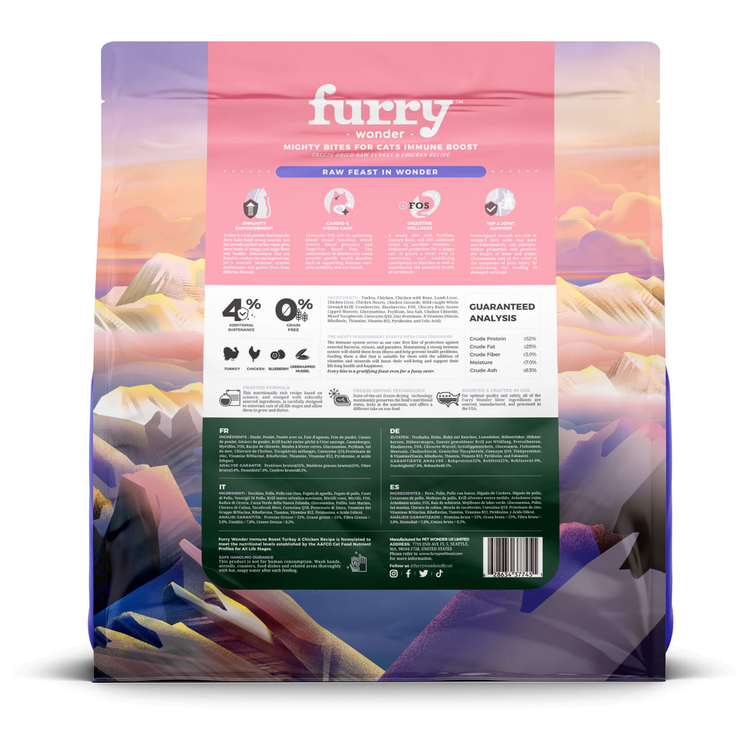 Pet Wonder Immune Boost Freeze-Dried Turkey & Chicken Cat Food