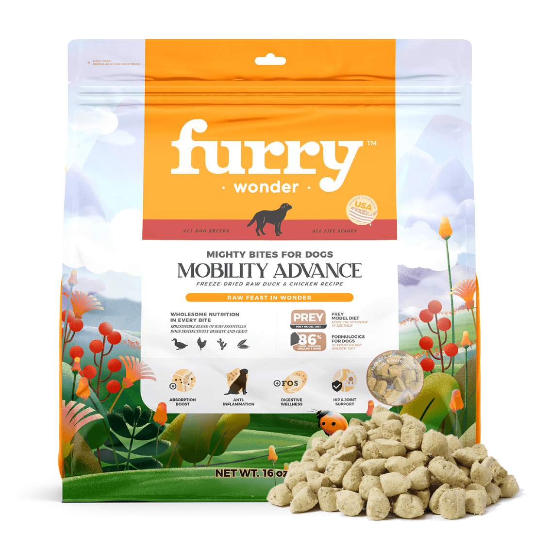 Pet Wonder Mobility Advance Freeze-Dried Duck & Chicken Dog Food