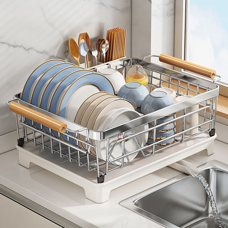 Stainless steel dish and bowl storage rack