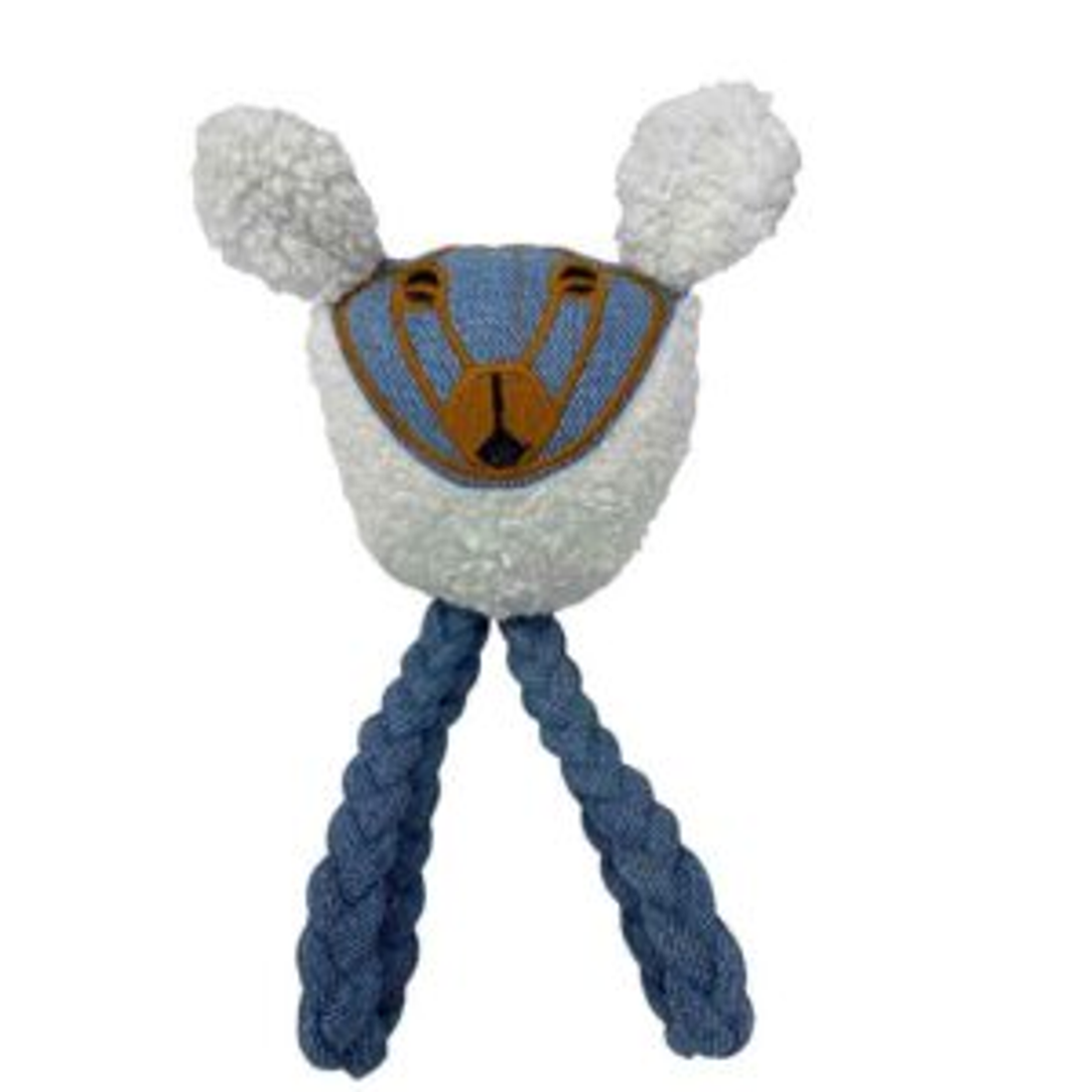 Denim Dog Designs Lamb Ball & Rope Dog Toy